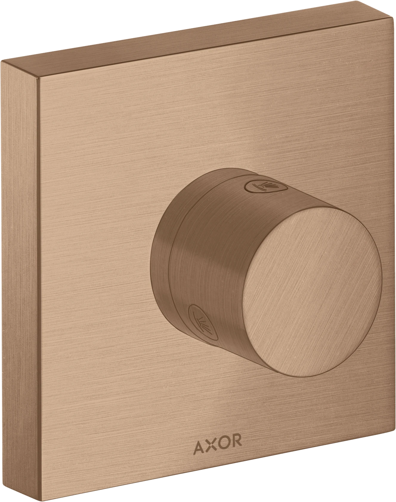 Axor Showersolutions Shut-off / Diverter Valve Trio / Quattro Shut-off / Diverter Valve 120 Mm X 120 Mm Square Brushed Red Gold
