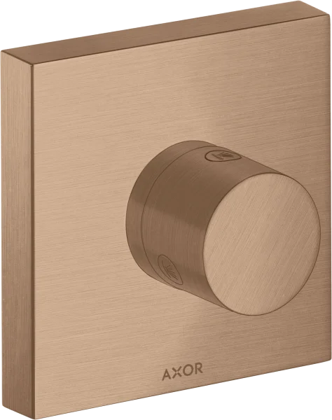 Axor Showersolutions Shut-off / Diverter Valve Trio / Quattro Shut-off / Diverter Valve 120 Mm X 120 Mm Square Brushed Red Gold