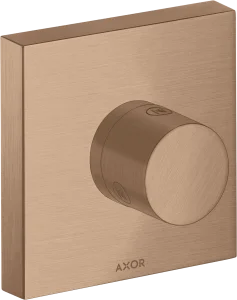 Axor Showersolutions Shut-off / Diverter Valve Trio / Quattro Shut-off / Diverter Valve 120 Mm X 120 Mm Square Brushed Red Gold