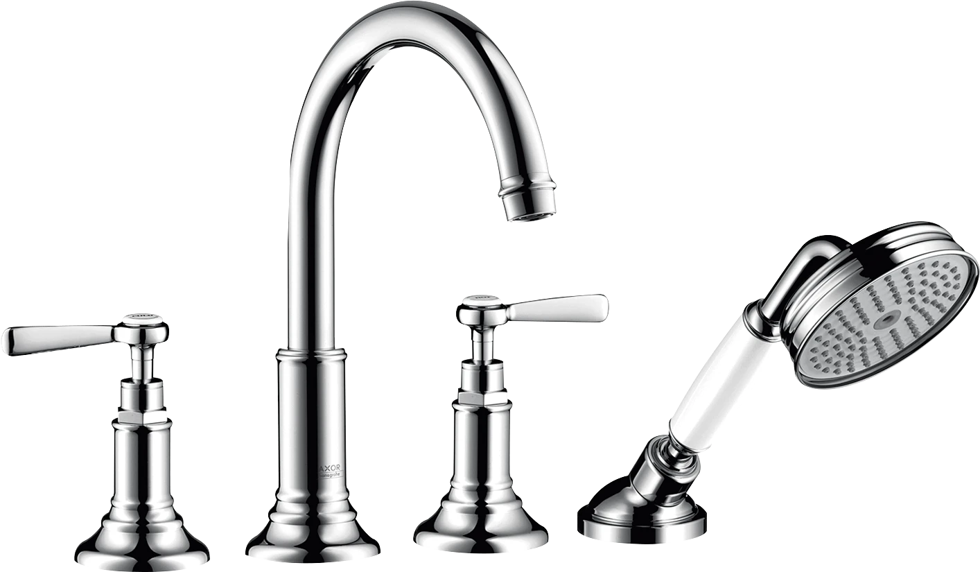 Axor Montreux 4-hole Rim-mounted Bath Mixer With Lever Handles Chrome