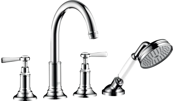 Axor Montreux 4-hole Rim-mounted Bath Mixer With Lever Handles Chrome