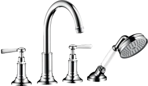 Axor Montreux 4-hole Rim-mounted Bath Mixer With Lever Handles Chrome