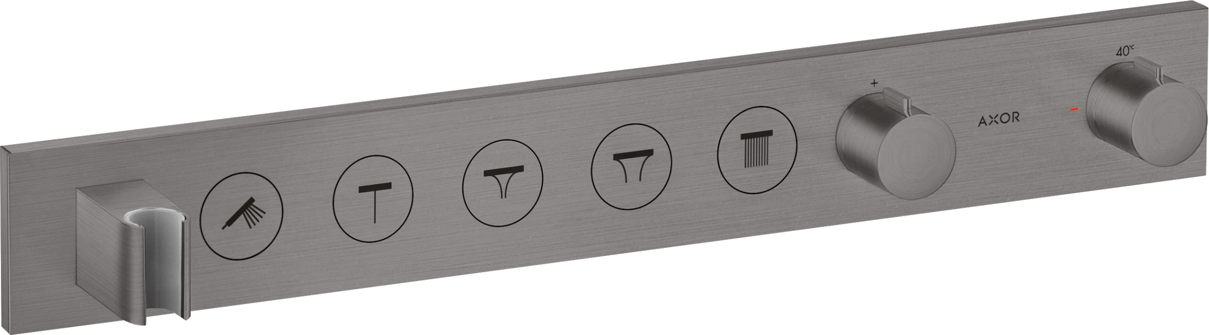 Axor Showersolutions Thermostatic Module Select 670/90 For Concealed Installation For 5 Outlets Brushed Black Chrome
