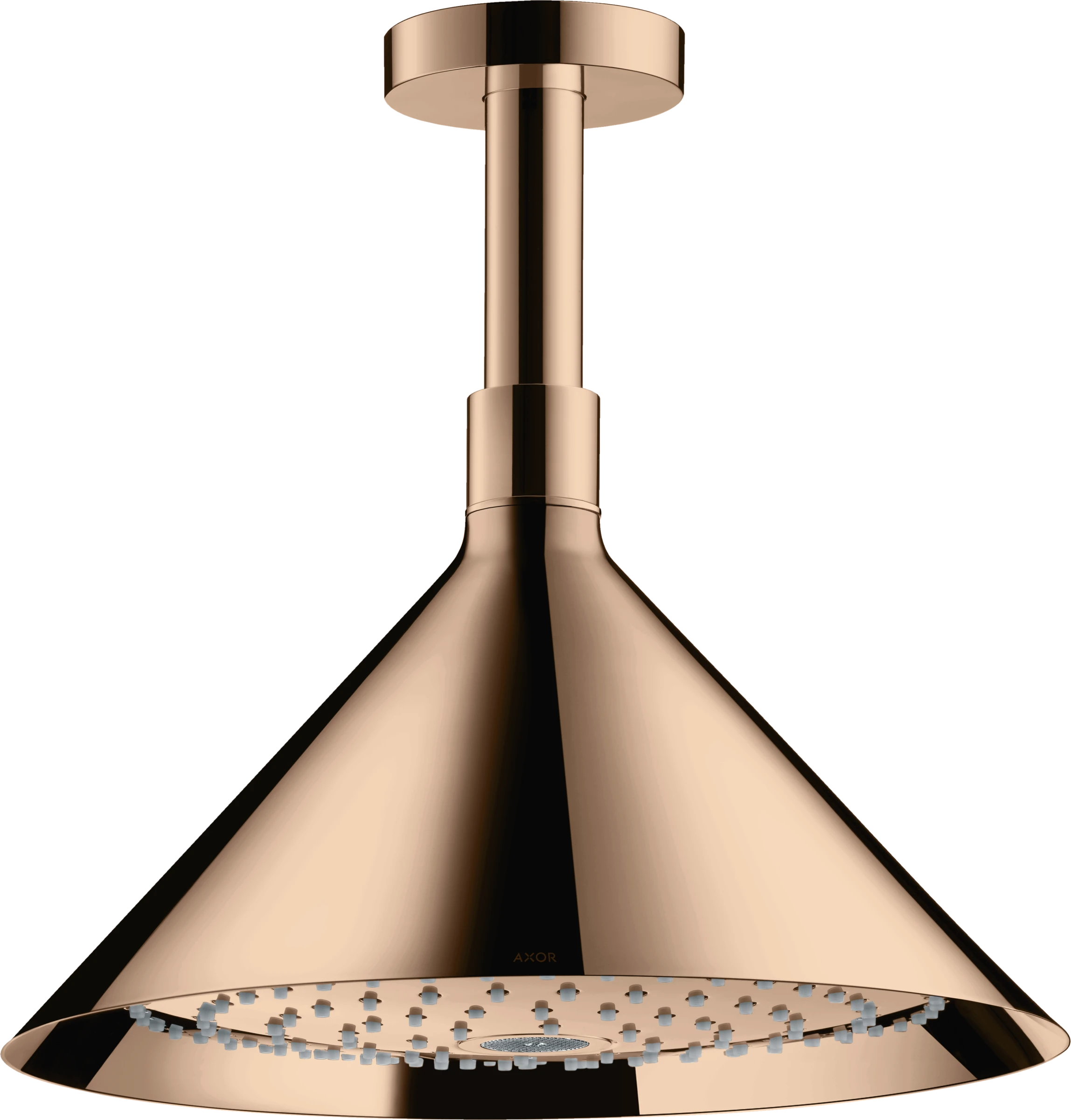 Axor Showers/front Overhead Shower 240 2jet With Ceiling Connector Polished Red Gold