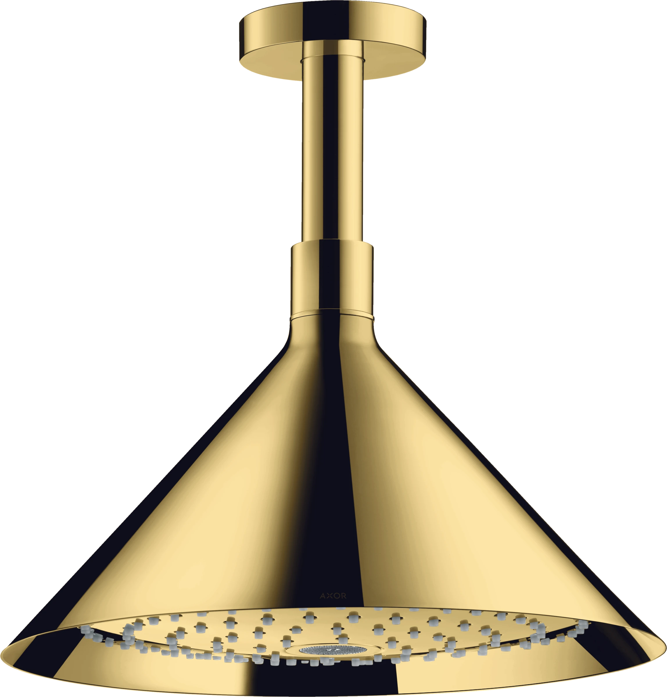 Axor Showers/front Overhead Shower 240 2jet With Ceiling Connector Gold Polished
