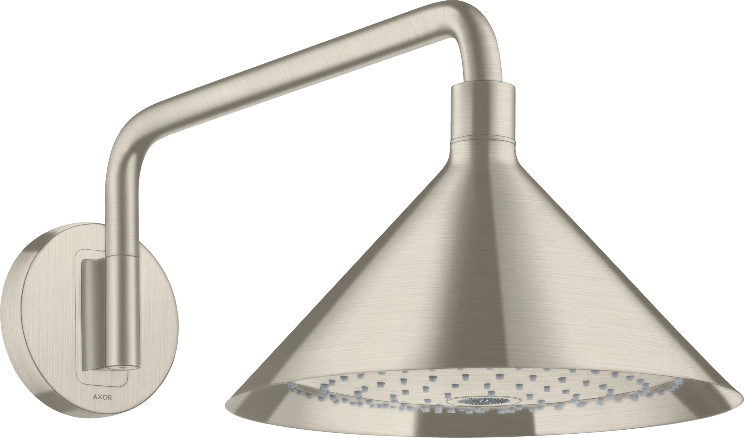 Axor Showers/front Overhead Shower 240 2jet With Shower Arm Brushed Nickel