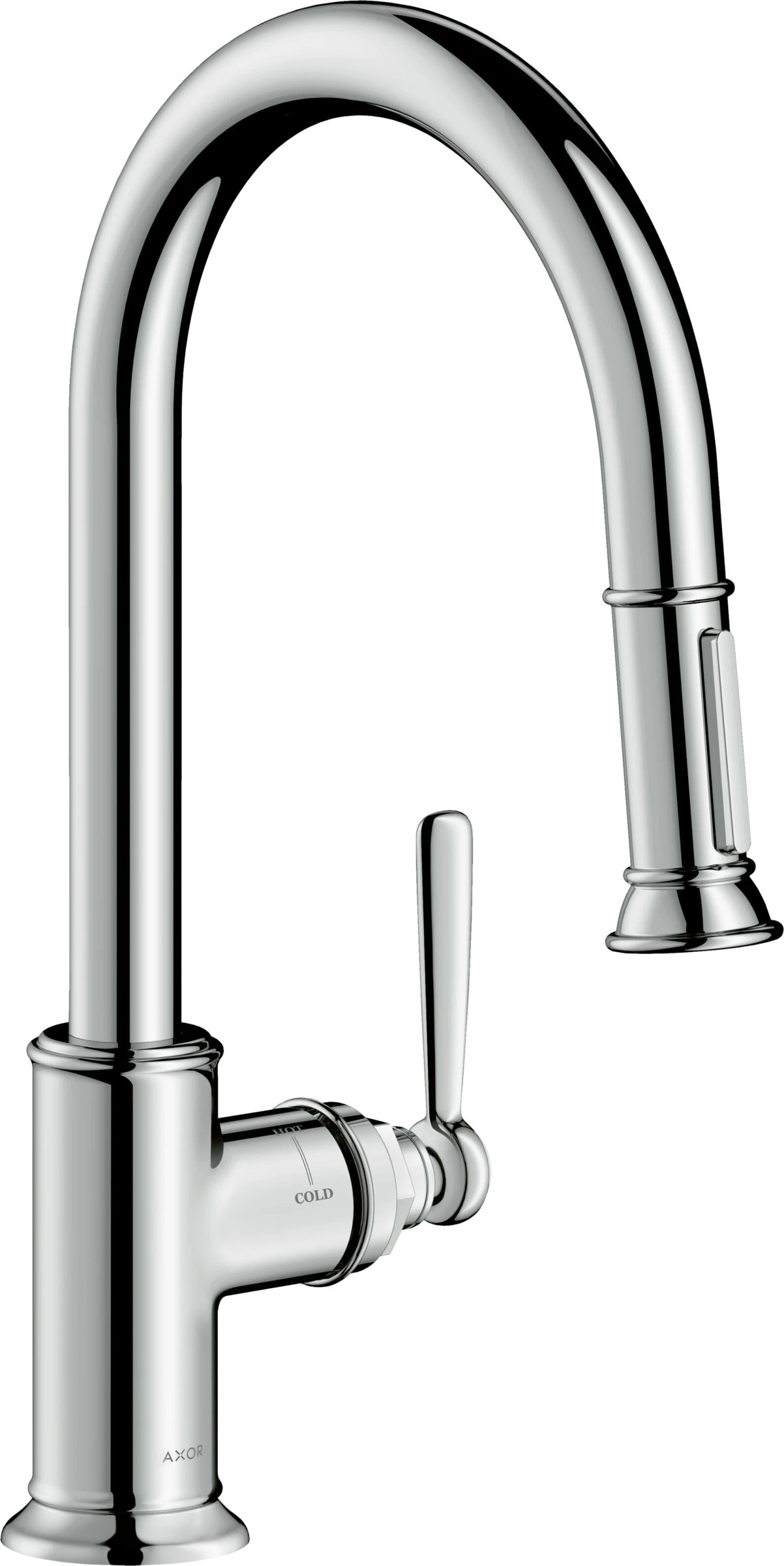 Axor Montreux Single Lever Kitchen Mixer 180 With Pull-out Spray Chrome