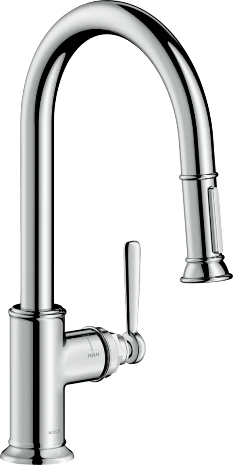 Axor Montreux Single Lever Kitchen Mixer 180 With Pull-out Spray Chrome product image - Image 1