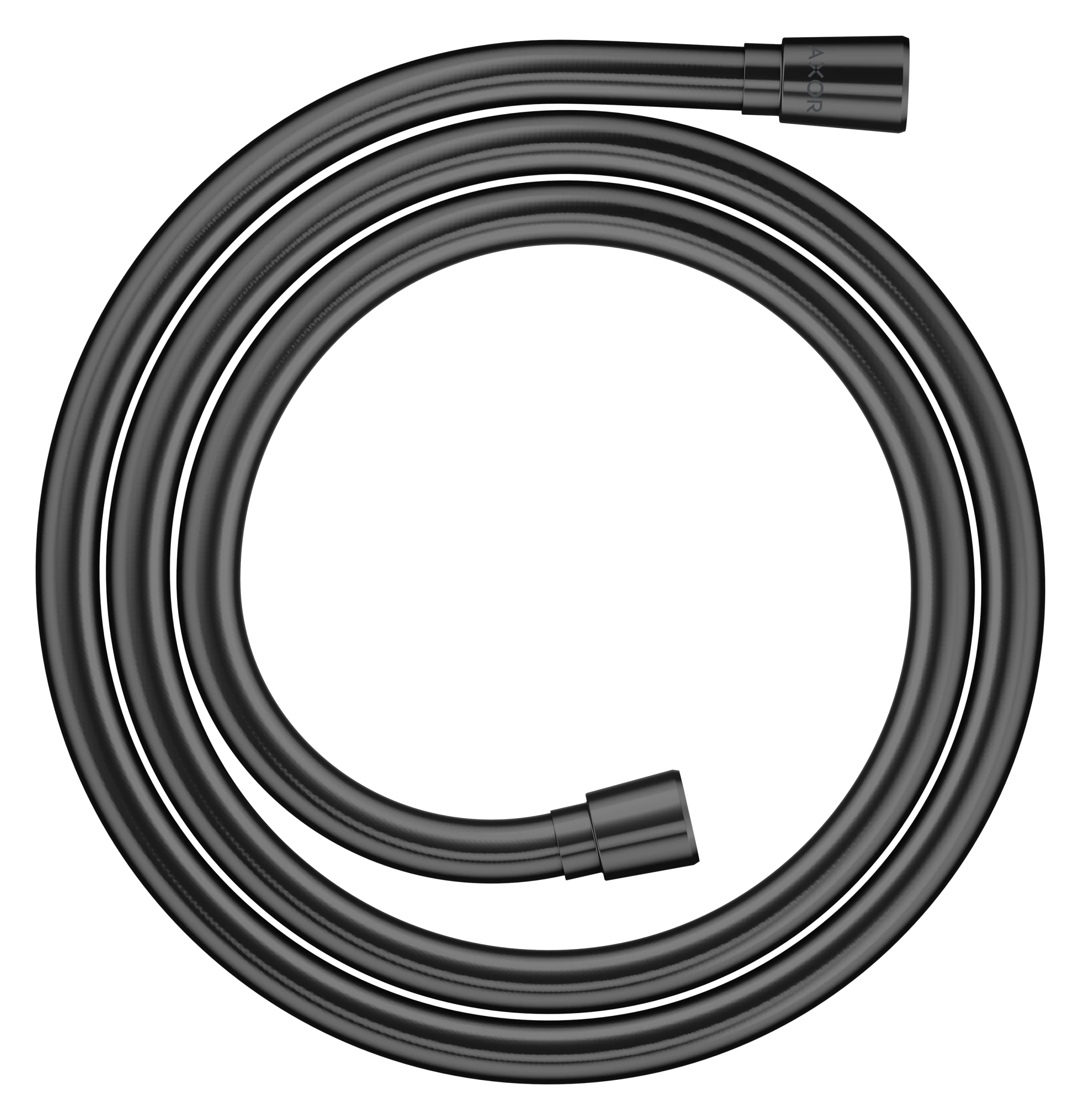 Axor Showersolutions Metal Effect Shower Hose 1.60 M With Conical Nuts Polished Black Chrome
