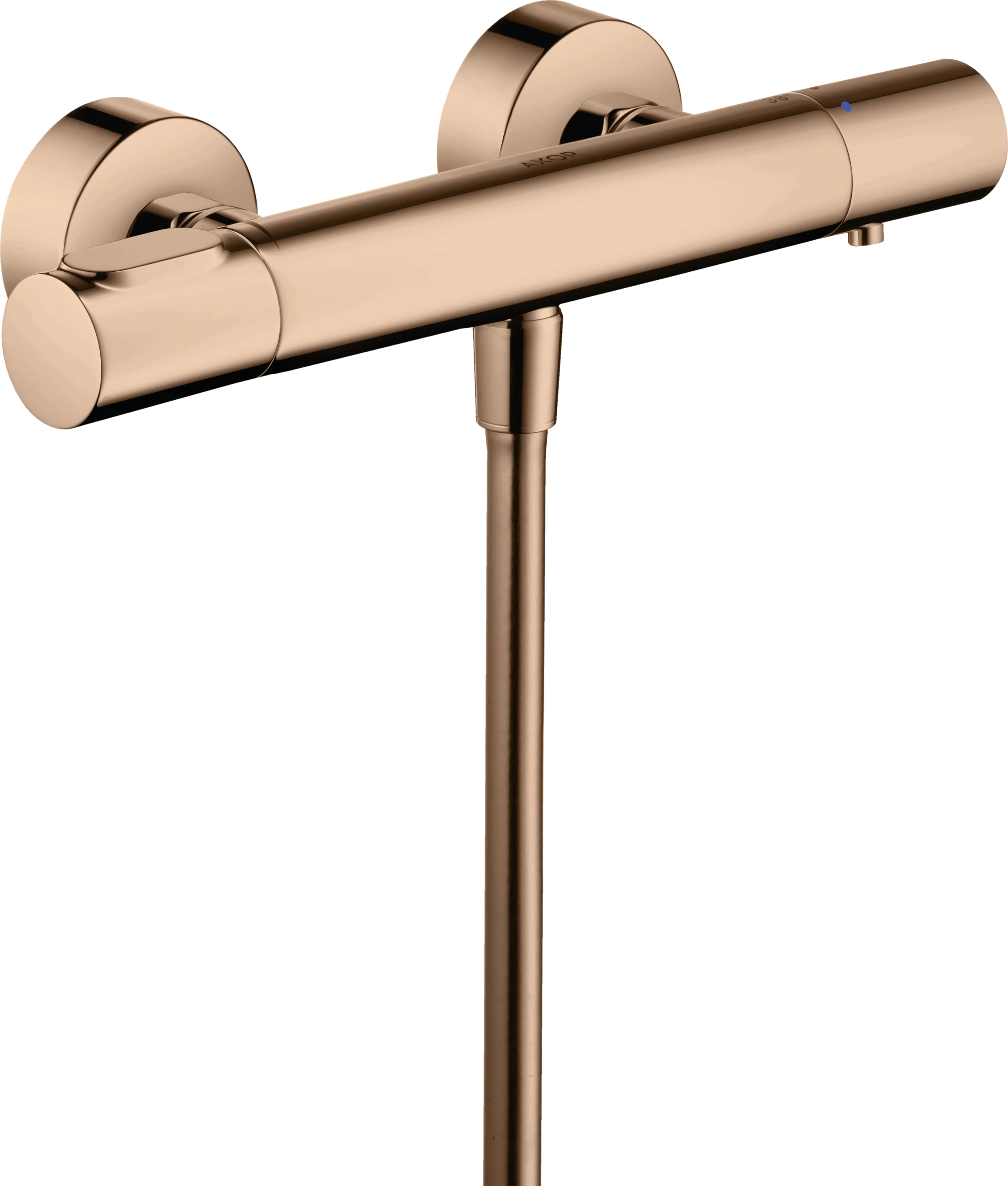 Axor Citterio M Thermostatic Shower Mixer For Exposed Installation Polished Red Gold