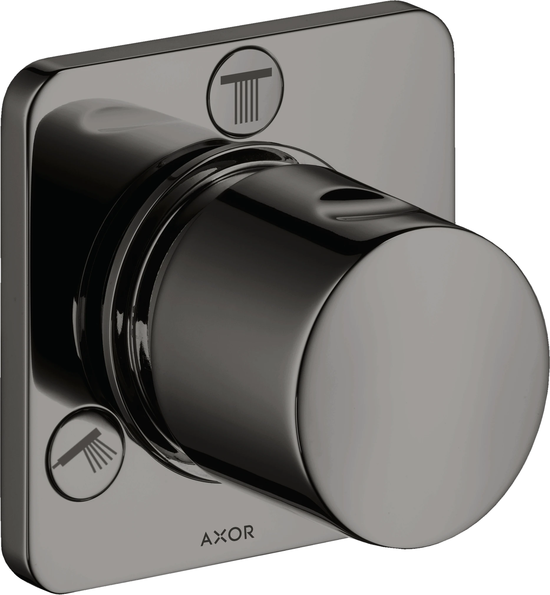 Axor Citterio M Shut-off / Diverter Valve Trio / Quattro Finish Set Polished Black Chrome
