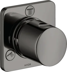 Axor Citterio M Shut-off / Diverter Valve Trio / Quattro Finish Set Polished Black Chrome