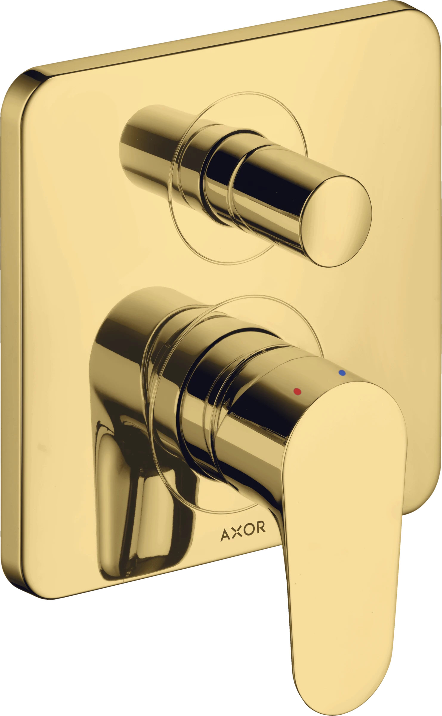 Axor Citterio M Single Lever Manual Bath Mixer For Concealed Installation With Integrated Backflow Prevention Gold Polished