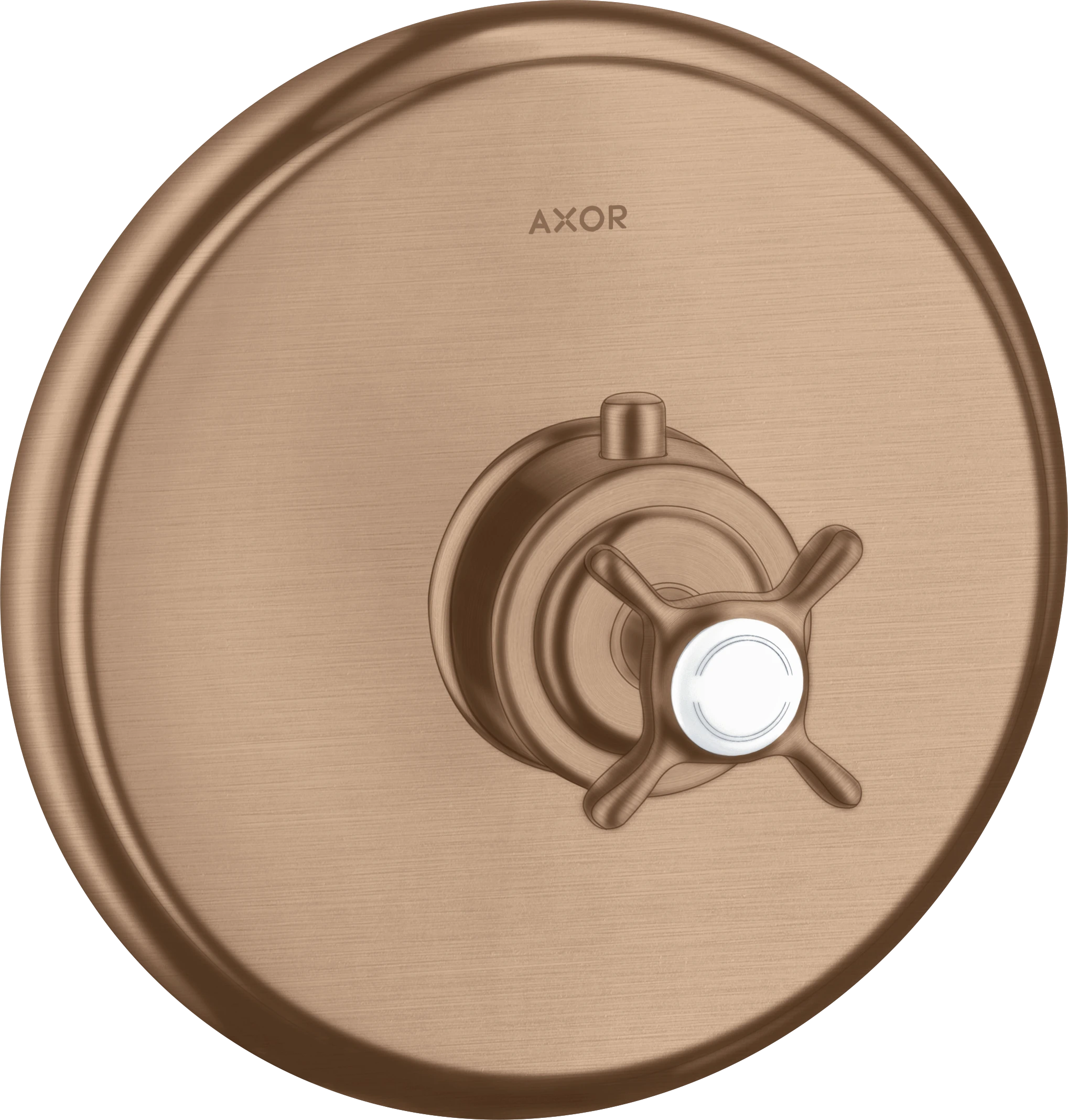 Axor Montreux Thermostatic Mixer Highflow For Concealed Installation With Cross Handle Brushed Red Gold