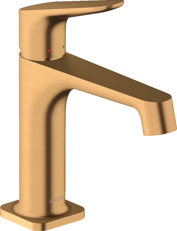 Axor Citterio M Single Lever Basin Mixer 100 With Pop-up Waste Brushed Gold Optic product image - Image 1