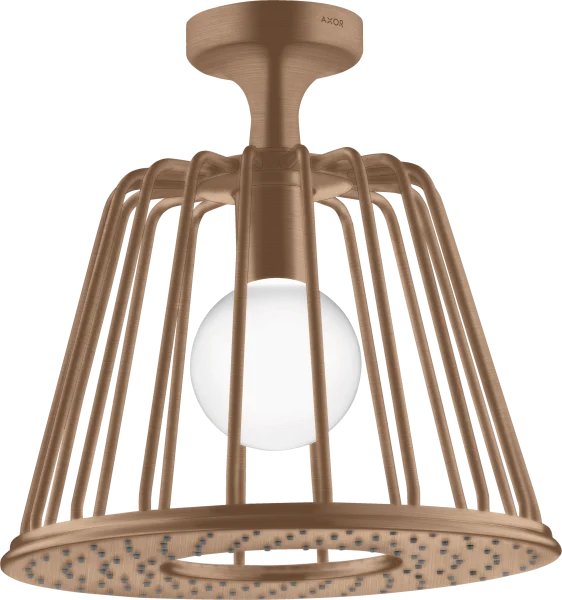 Axor Lampshower/nendo Lampshower 275 1jet With Ceiling Connector Brushed Red Gold