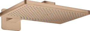 Axor Showersolutions Overhead Shower 460/300 2jet With Shower Arm And Softsquare Escutcheon Brushed Red Gold