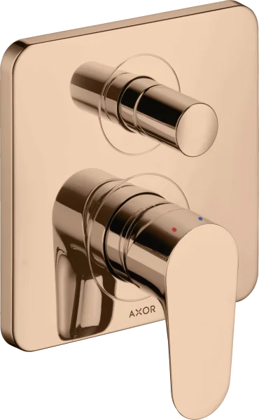 Axor Citterio M Single Lever Manual Bath Mixer For Concealed Installation With Integrated Backflow Prevention Polished Red Gold