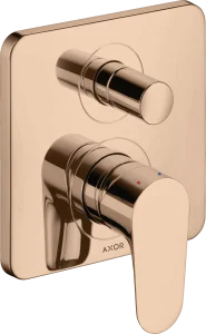 Axor Citterio M Single Lever Manual Bath Mixer For Concealed Installation With Integrated Backflow Prevention Polished Red Gold