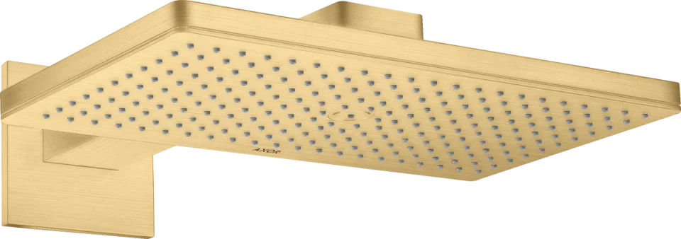 Axor Showersolutions Overhead Shower 460/300 1jet With Shower Arm And Square Escutcheon Brushed Gold Optic product image - Image 1