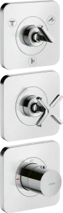 Axor Citterio E Thermostatic Module 380/120 For Concealed Installation For 3 Outlets With Escutcheons Stainless Steel