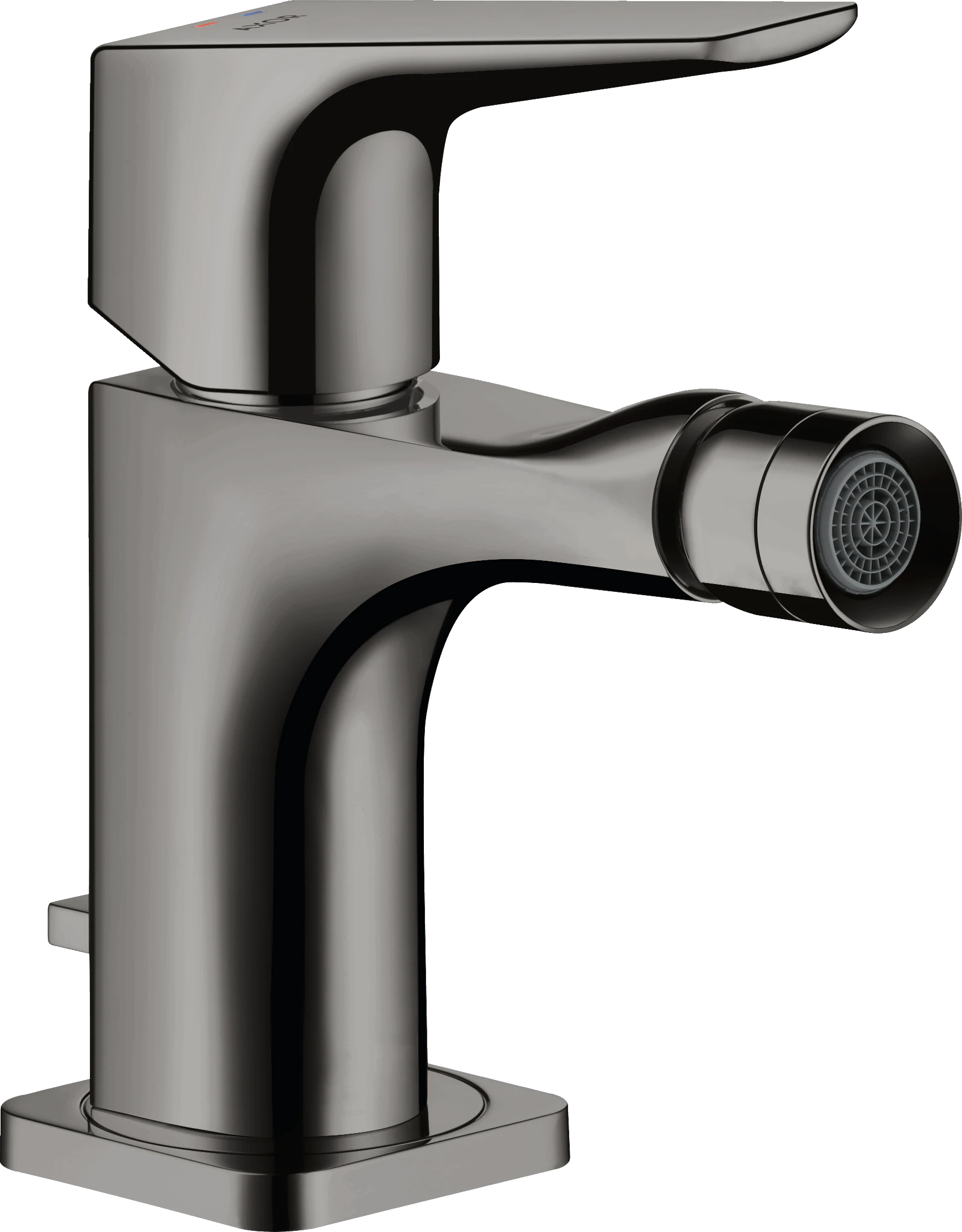 Axor Citterio E Single Lever Bidet Mixer With Lever Handle And Pop-up Waste Polished Black Chrome