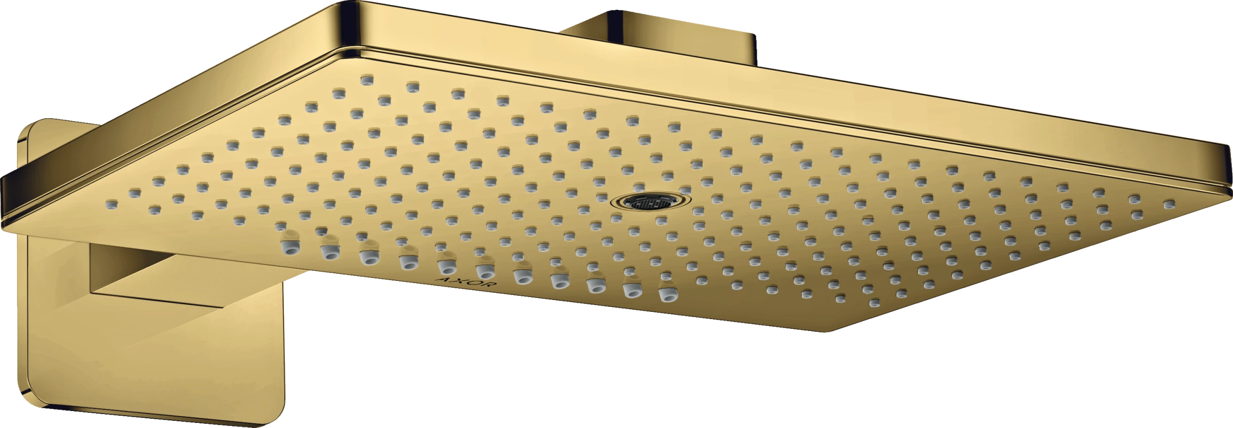 Axor Showersolutions Overhead Shower 460/300 3jet With Shower Arm And Softsquare Escutcheon Gold Polished