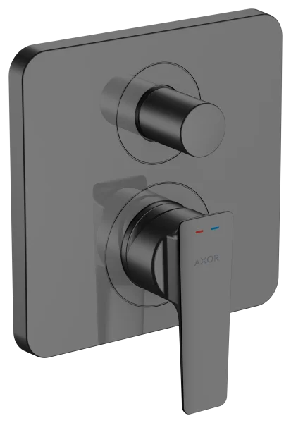 Axor Citterio E Single Lever Manual Bath Mixer For Concealed Installation With Integrated Backflow Prevention Polished Black Chrome