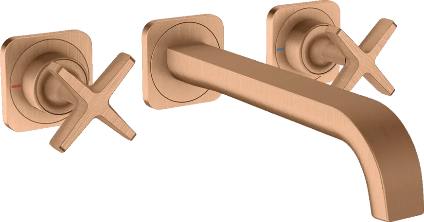 Axor Citterio E 3-hole Basin Mixer For Concealed Installation Wall-mounted With Spout 220 Mm And Escutcheons Brushed Bronze product image - Image 1