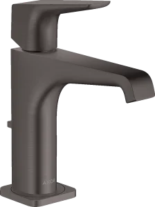 Axor Citterio E Single Lever Basin Mixer 130 With Lever Handle And Pop-up Waste Brushed Black Chrome