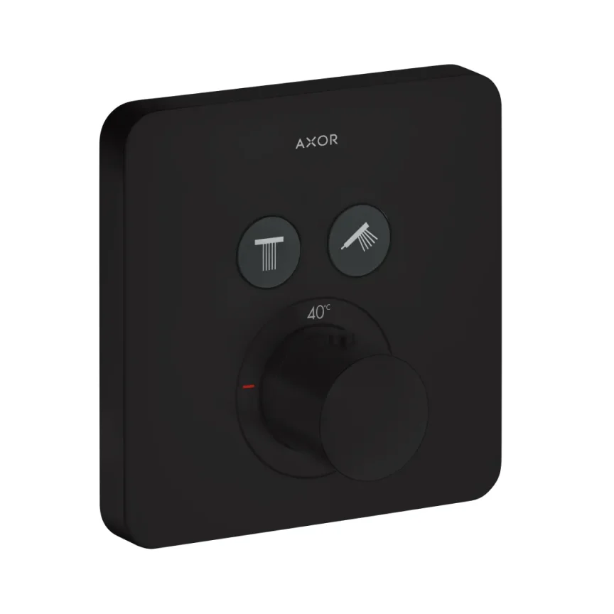 Axor Showersolutions Thermostatic Shower Mixer Concealed 220 X 180 X 140mm Black - Matt product image - Image 1