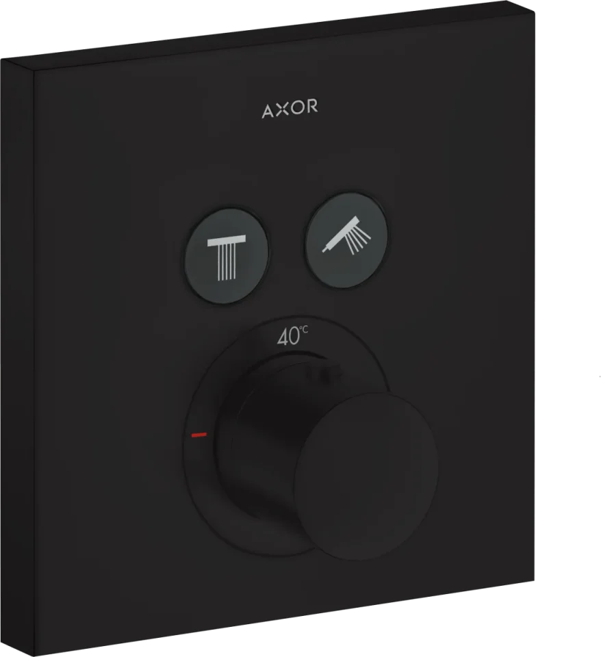 Axor Showersolutions Thermostatic Shower Mixer Concealed 220 X 180 X 145mm Black - Matt product image - Image 1