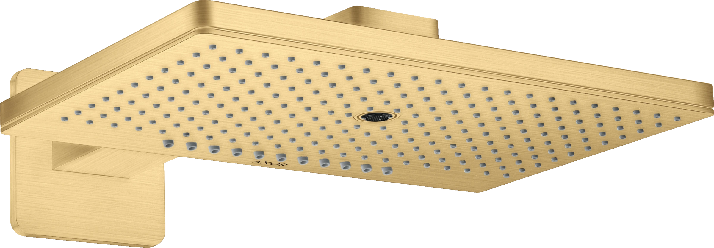 Axor Showersolutions Overhead Shower 460/300 3jet With Shower Arm And Softsquare Escutcheon Gold Brushed
