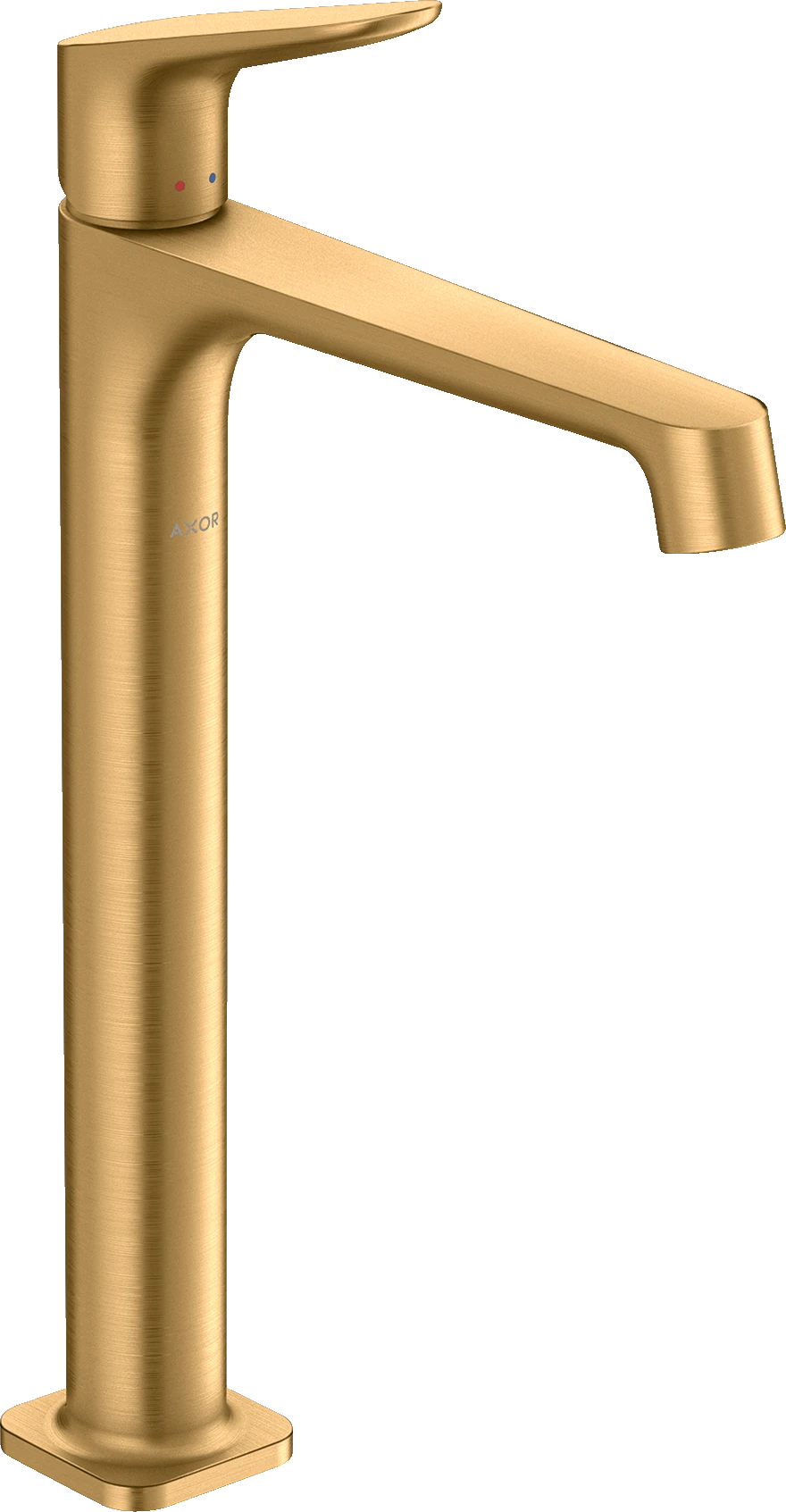 Axor Citterio M Single Lever Basin Mixer 250 For Wash Bowls Without Waste Brushed Brass