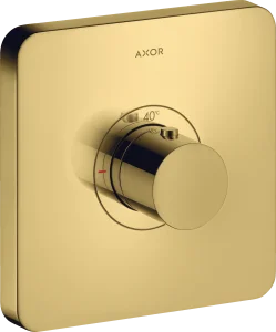 Axor Showerselect Thermostatic Mixer Highflow Softsquare For Concealed Installation Gold Polished