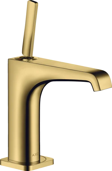 Axor Citterio E Single Lever Basin Mixer 130 With Pin Handle And Waste Gold Polished