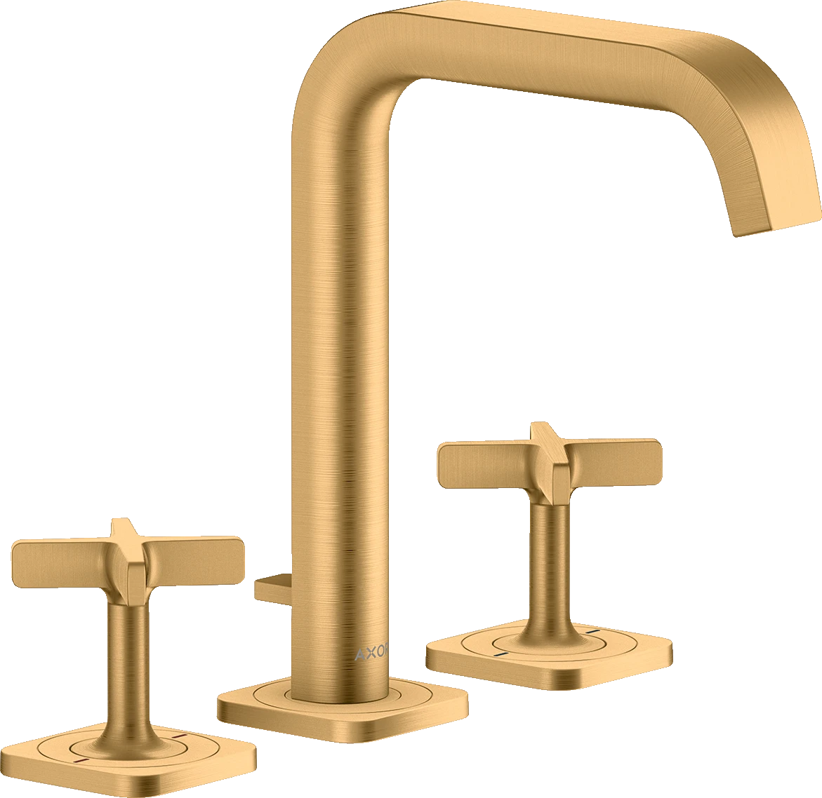 Axor Citterio E 3-hole Basin Mixer 170 With Escutcheons And Pop-up Waste Brushed Brass