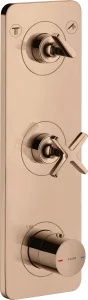 Axor Citterio E Thermostatic Module 380/120 For Concealed Installation For 2 Outlets With Plate Polished Red Gold