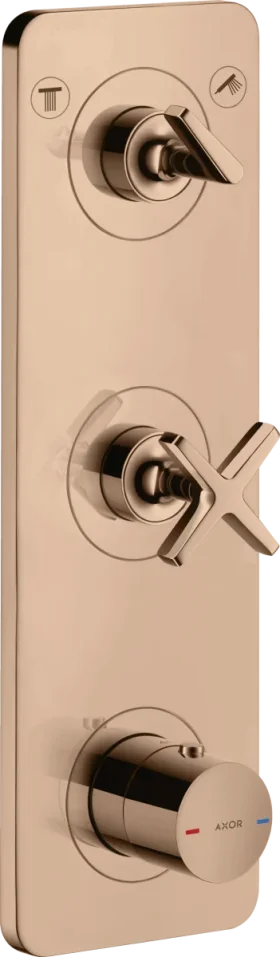 Axor Citterio E Thermostatic Module 380/120 For Concealed Installation For 2 Outlets With Plate product image - Image 1