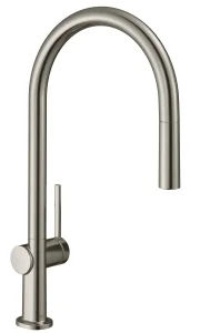 Hansgrohe Talis M54 Single Lever Kitchen Mixer 210 With Pull-out Spout, Single Spray Mode Stainless Steel