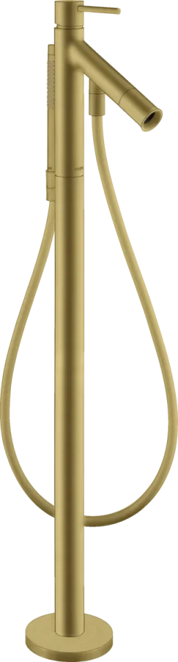Axor Starck Single Lever Bath Mixer Floor-standing With Pin Handle Brushed Brass product image - Image 1