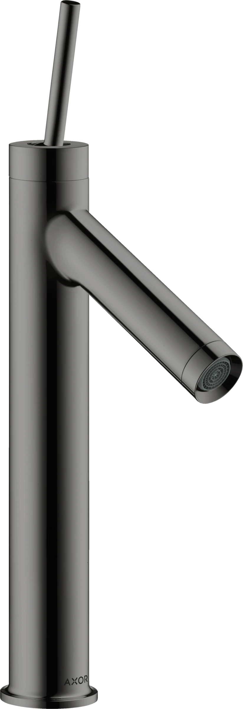 Axor Starck Single Lever Basin Mixer 170 With Pin Handle Without Waste Polished Black Chrome