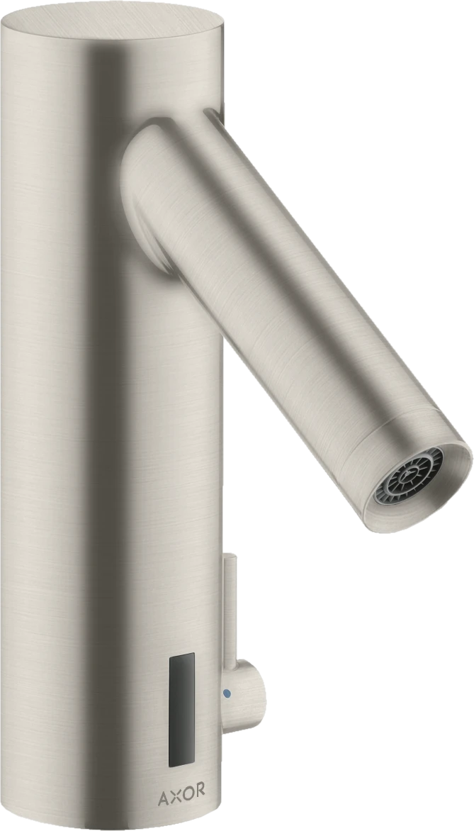 Axor Starck Electronic Basin Mixer 90 With Temperature Control, Battery-operated Stainless Steel