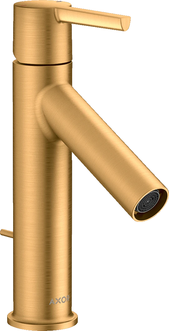 Axor Starck Single Lever Basin Mixer 100 With Lever Handle And Pop-up Waste Gold Brushed