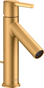 Axor Starck Single Lever Basin Mixer 100 With Lever Handle And Pop-up Waste Gold Brushed