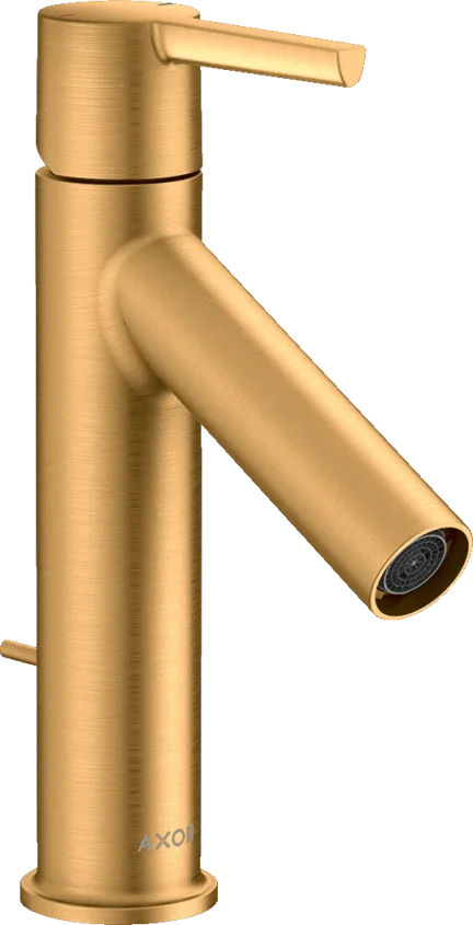 Axor Starck Single Lever Basin Mixer 100 With Lever Handle And Pop-up Waste Brushed Gold Optic product image - Image 1