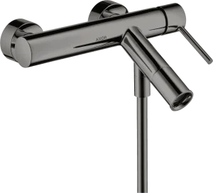 Axor Starck Single Lever Manual Bath Mixer For Exposed Installation With Pin Handle Polished Black Chrome