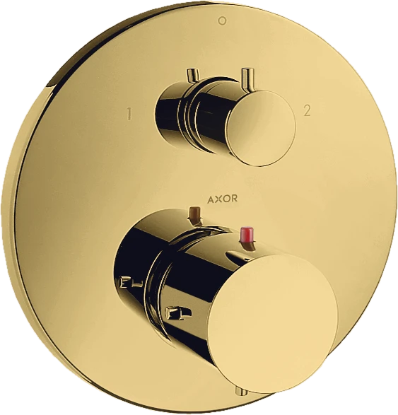 Axor Starck Thermostatic Mixer For Concealed Installation With Shut-off / Diverter Valve Gold Polished