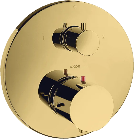 Axor Starck Thermostatic Mixer For Concealed Installation With Shut-off / Diverter Valve Gold Polished