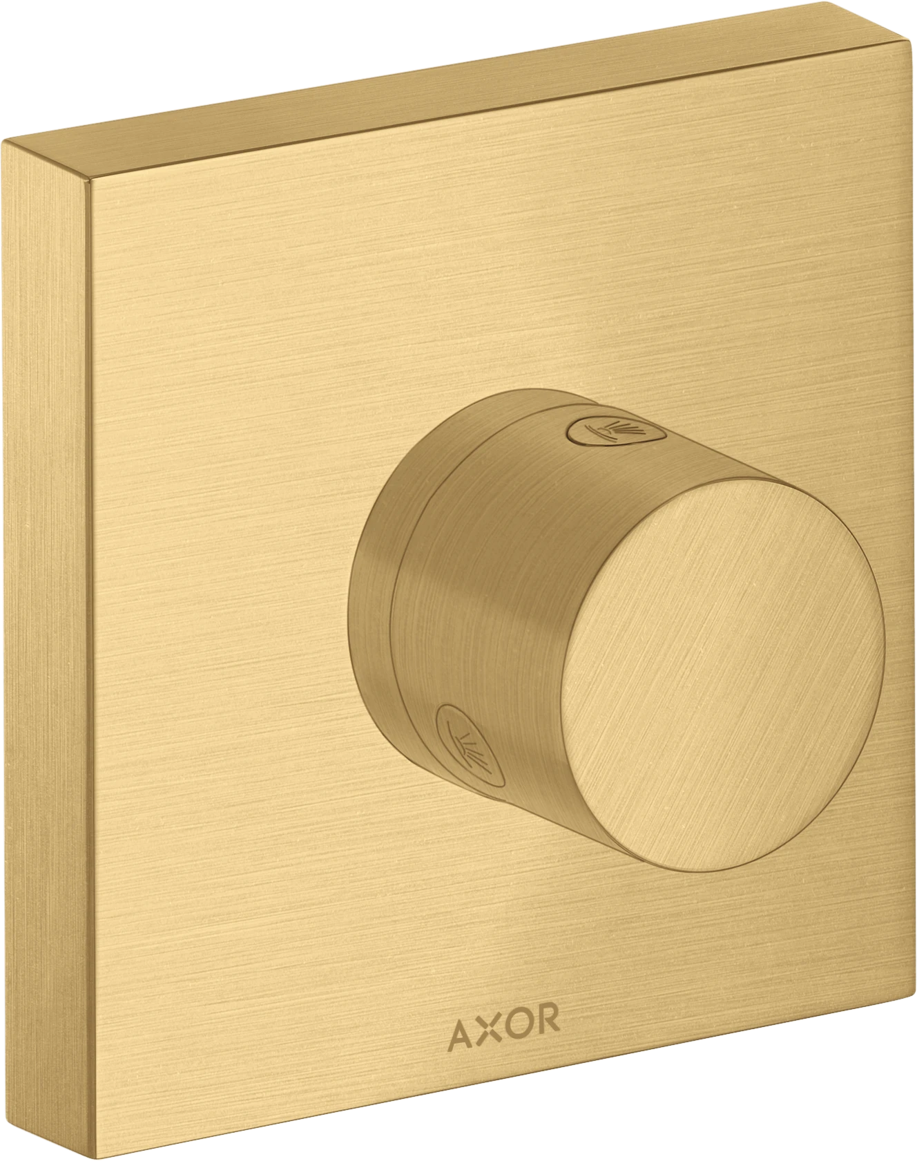 Axor Showersolutions Shut-off / Diverter Valve Trio / Quattro Shut-off / Diverter Valve 120 Mm X 120 Mm Square Gold Brushed
